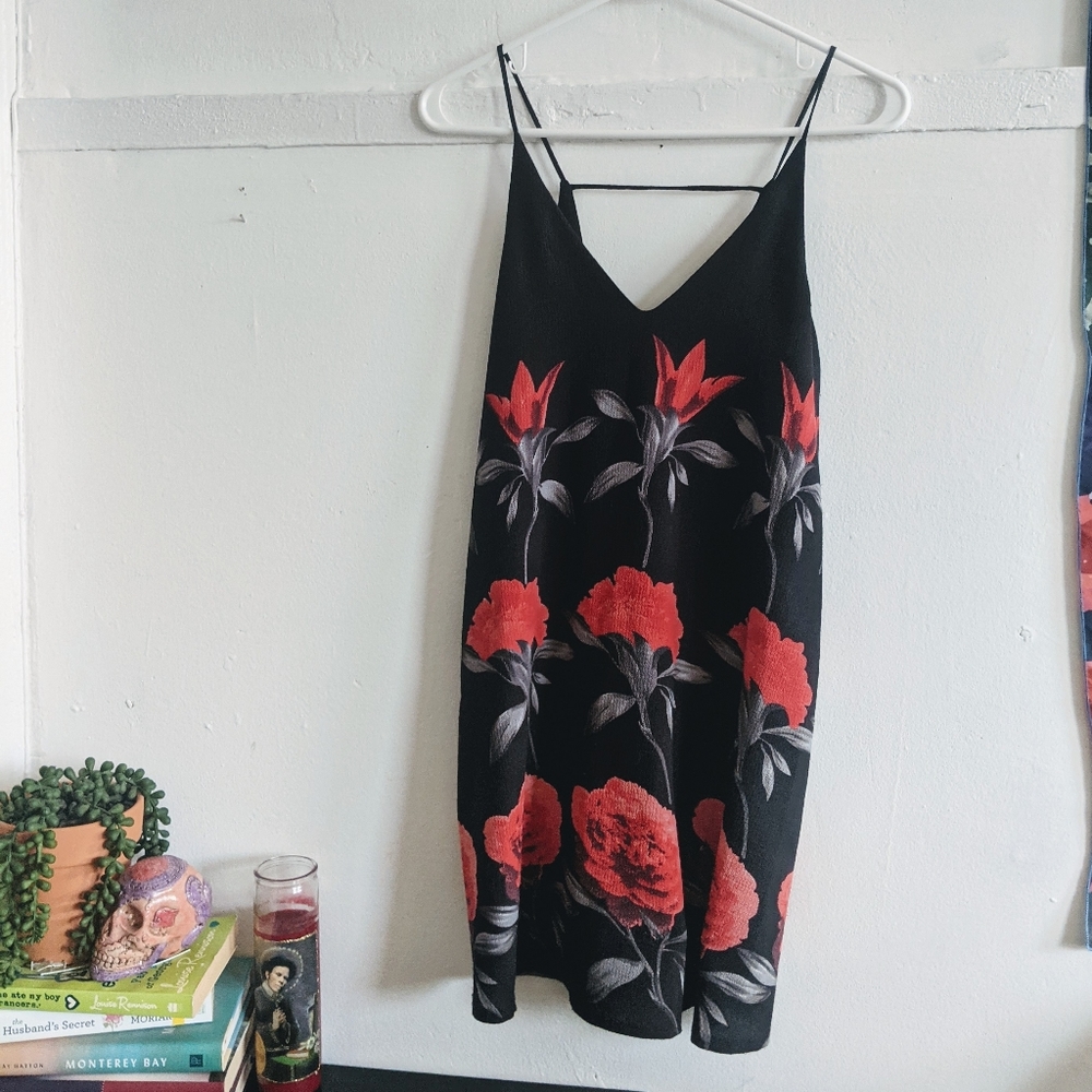 Seek The Label Black Rose Slip Dress XS - Picture 3 of 7